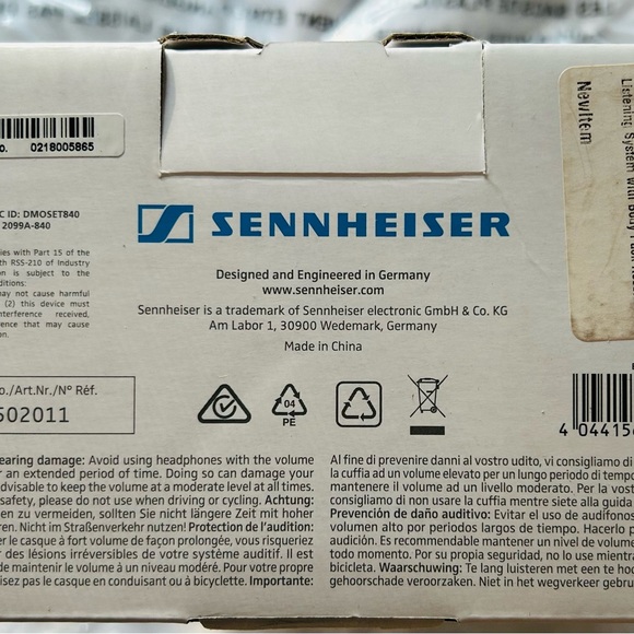 SENNHEISER SET 840-S Wireless TV LISTENING SYSTEM with Body Pack Receiver - NEW - Picture 4 of 7